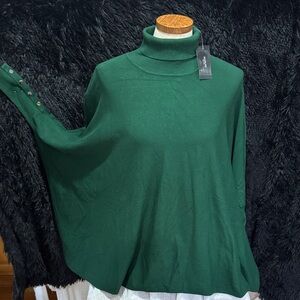 Alfani Cedar Balsam Green Turtleneck Sweater